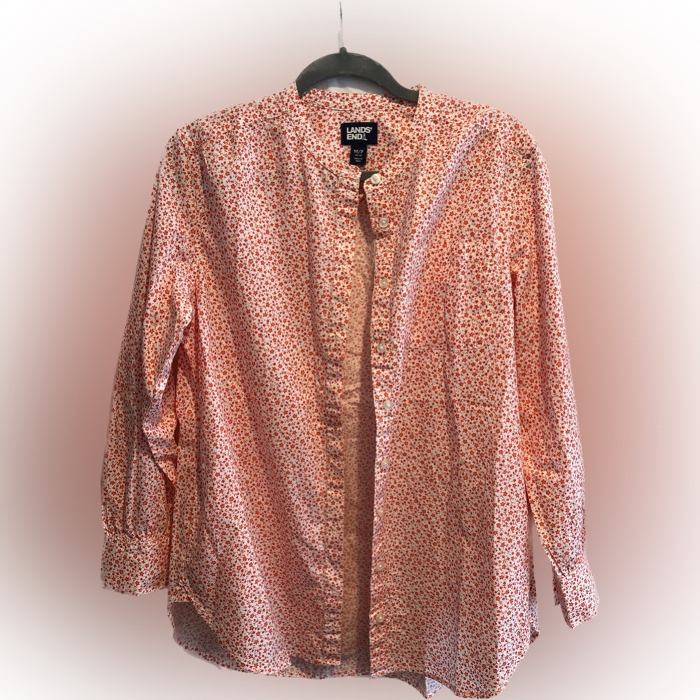 NWOT Tunic/Shirt Land’s End A-line Long Sleeve Petite Medium